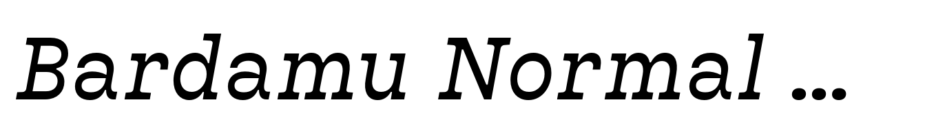 Bardamu Normal Half Italic